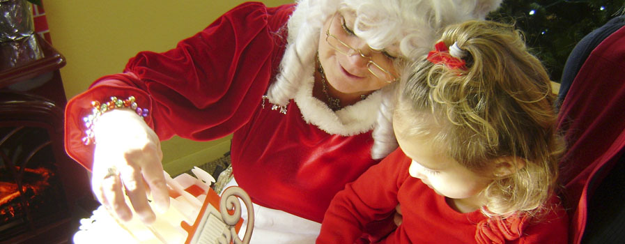 Mrs. Claus reading a story